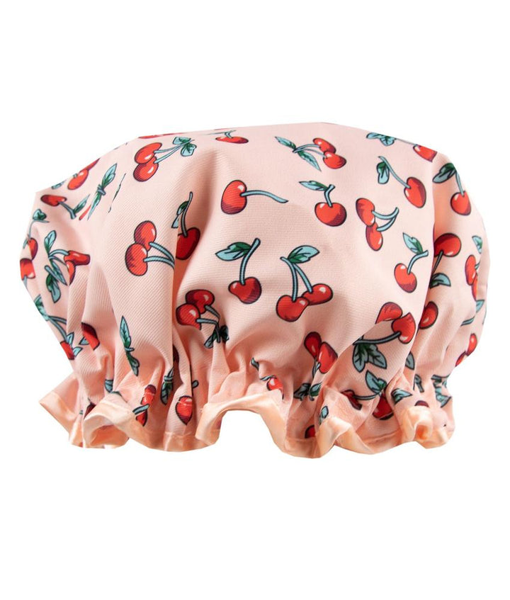 The Vintage Cosmetic Company Shower Cap Cherry Print